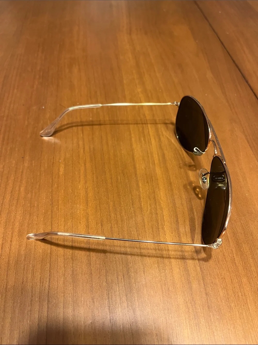 Ray-Ban Gold/Green Aviator Sunglasses